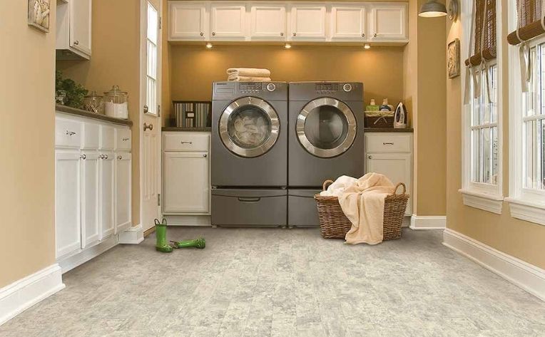 vinyl floors in laundry room